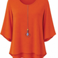 Sommerbluse koralle (mit Kette), Gr. 36-44