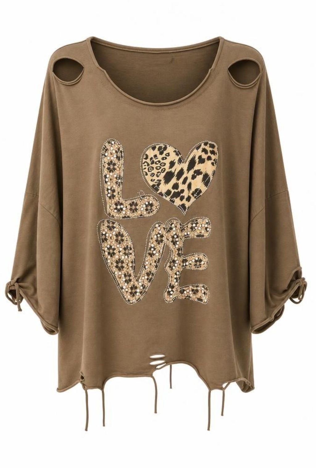 Shirt Wild Love braun, Gr. 38-44