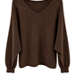 LIVIA – Oversize Feinstrick-Pullover braun, Gr.36-42