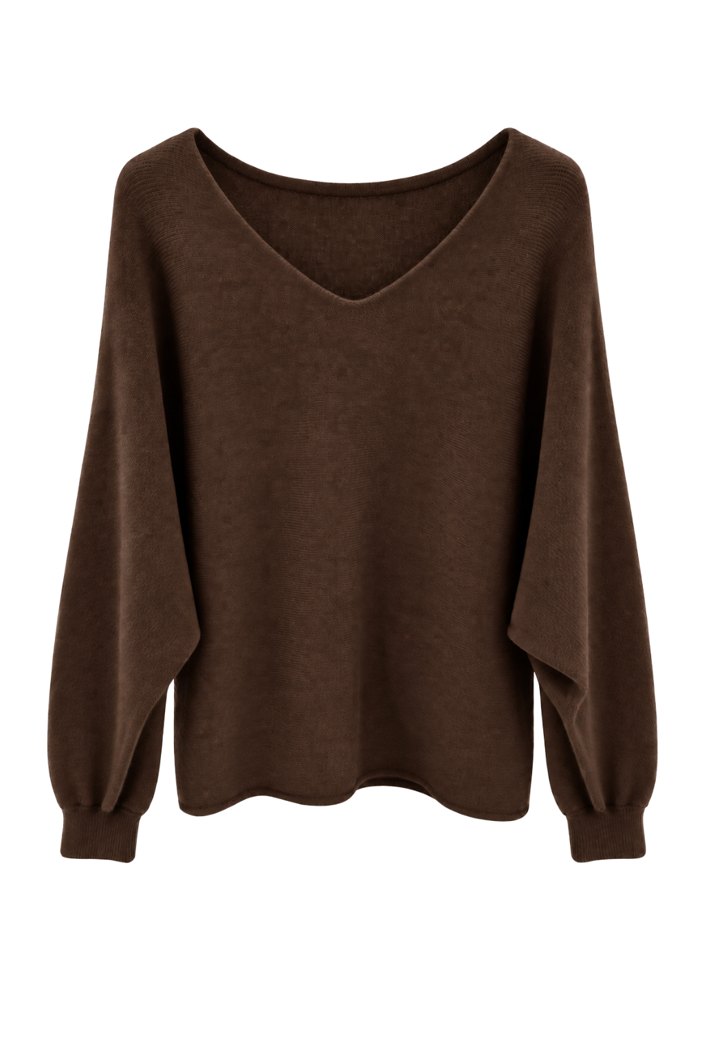LIVIA – Oversize Feinstrick-Pullover braun, Gr.36-42