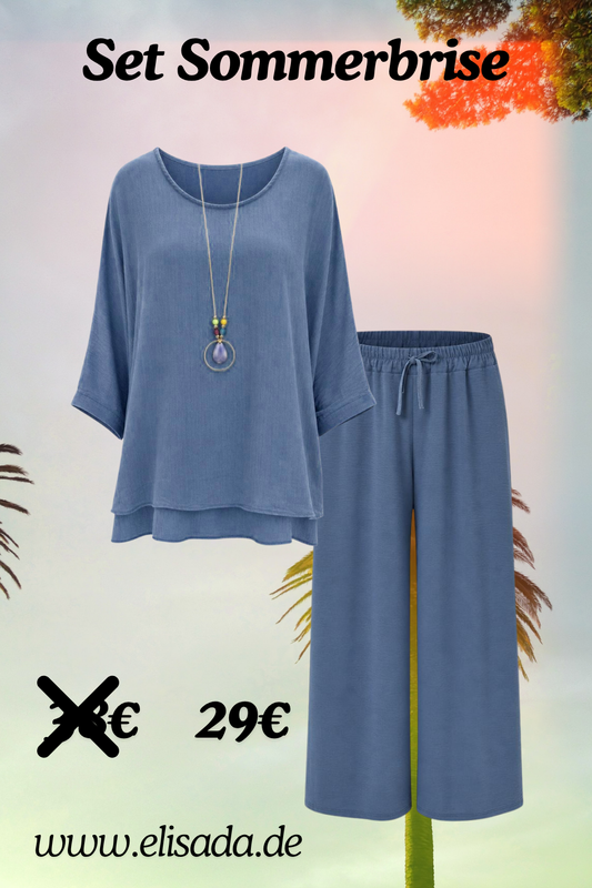 Set Sommerbrise jeansblau, Gr. 36-44