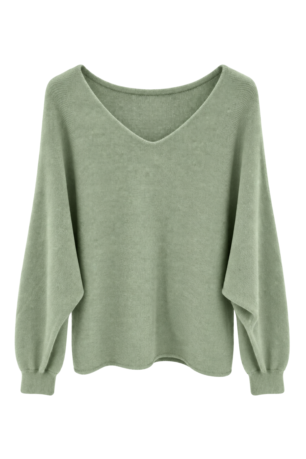 LIVIA – Oversize Feinstrick-Pullover salbei, Gr. 36-42