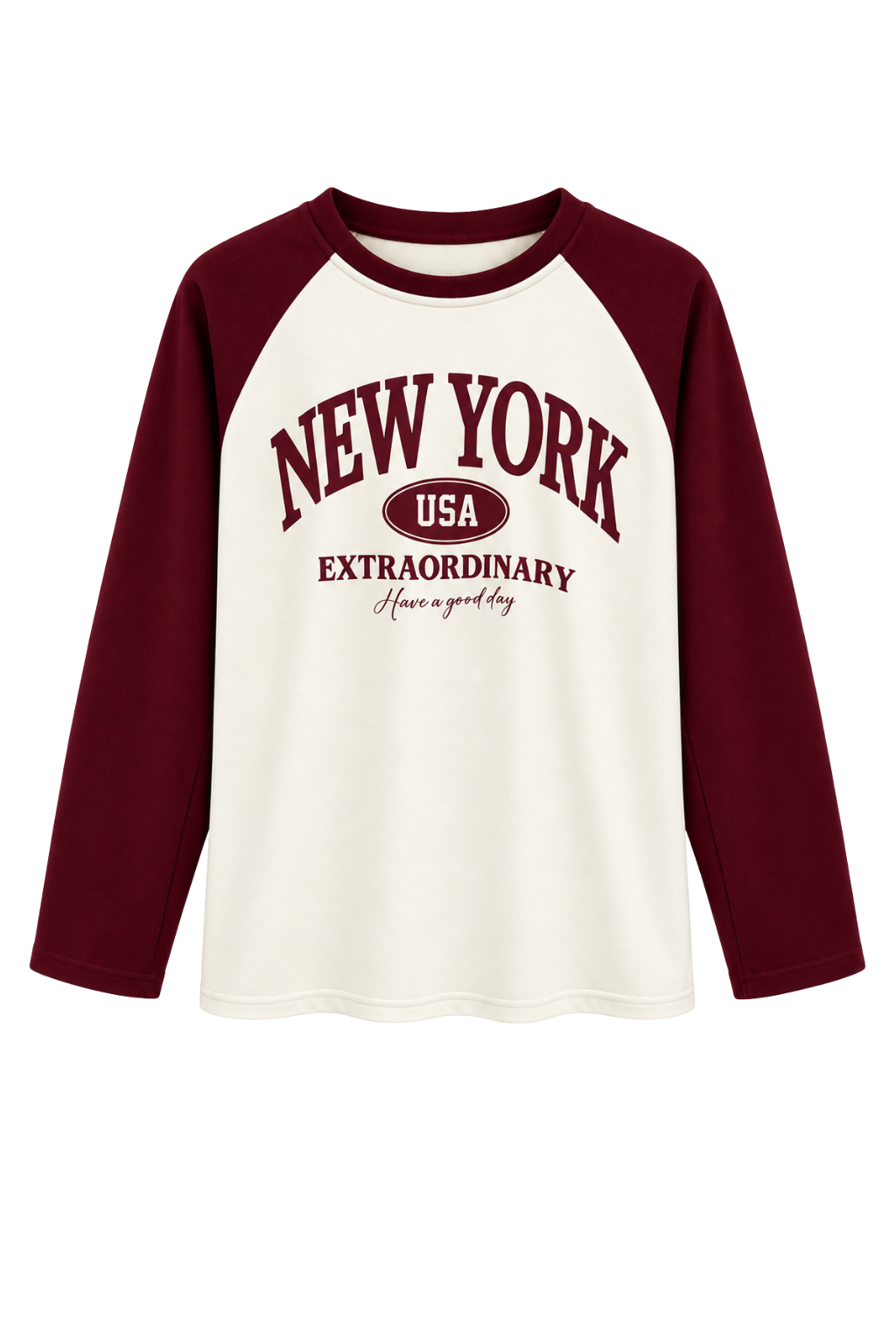 Shirt New York College bordeaux, Gr. 34-42