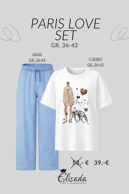 Paris Love Set weiß, Gr. 36-42