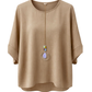 Sommerbluse taupe (mit Kette), Gr. 36-44