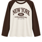 Shirt New York College schokobraun, Gr. 34-42