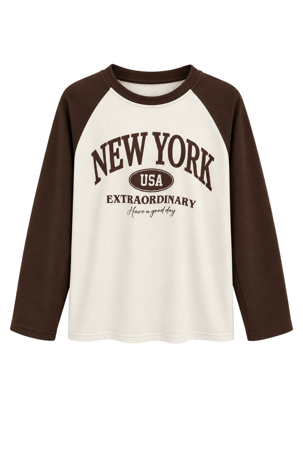 Shirt New York College schokobraun, Gr. 34-42