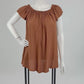 Carmenbluse cognac Gr. 34-40