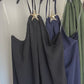 Maxikleid mit Neckholder beige, Gr. 38-44