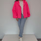 Hoodie-Jacke neonpink, Gr. 36-42