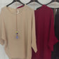 Sommerbluse beige (mit Kette), Gr. 36-44