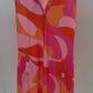 Sommerkleid Muster pink/orange, Gr. 36-44