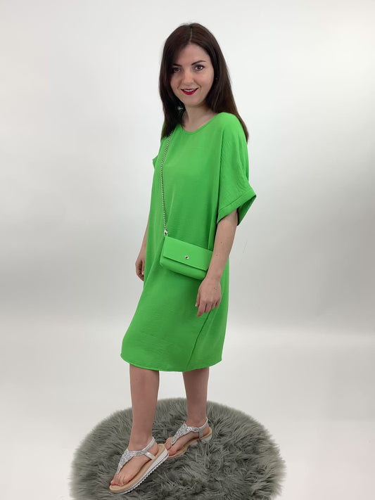 Kleid mit Tasche grün, Gr. 38-44