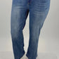 Straight Fit Jeans mit Fransen-Details, Gr. 36-42