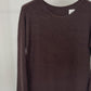 Basic Feinstrickpullover schokobraun Rundhalsausschnitt, Gr. 36-42