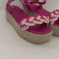 Keil-Sandale mit Flechtriemen pink, Gr. 36-41