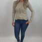 2 in 1 Set Cardigan + Top beige, Gr. 34-40