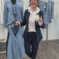 Blazer Nadelstreifen dunkelblau, Gr. 34-42
