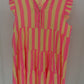 Sommerkleid Neonstreifen, Gr. 38-44