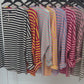 Shirt „Sunset Stripes“ grau/creme, Gr. 38-44