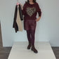 Lederlook Shorts bordeaux, Gr. 36-40