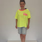 Streifen-Shirt "Ciao" neongelb/neonpink, Gr. 36-42