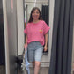 Streifen-Shirt "Ciao" pink, Gr. 34-42