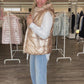 Steppweste kurz metallic roségold, Gr. 36-42