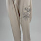 Joggerpants beige mit Blüten Gr. 36-42