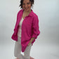 Musselinbluse Spitze pink, Gr. 36-44
