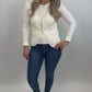2 in 1 Set Cardigan + Top weiß, Gr. 34-40