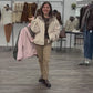 Wendejacke mit Kapuze oliv, Gr. 34.42