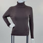 Rollkragenpullover dunkelbraun Gr. 34-40