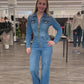 Jumpsuit jeansblau, Gr. 36-44