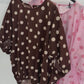 Bluse mit Punkten braun, Gr. 38-44
