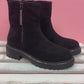 Stiefelette schwarz mit Glitzer, Gr. 36-41