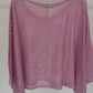 Schimmer-Häkelpullover rosa, Gr. 36-42