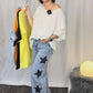 Jeans mit Stern-Details & Perlen Gr. 36-44