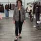 Leo Chic Steppjacke taupe/schwarz, gr. 34-42