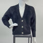 Strickjacke mit Knöpfen schwarz, Gr. 36-42