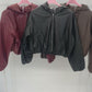 Cropped Jacke Lederoptik bordeaux, Gr. 34-42