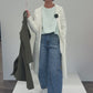 Long Cardigan "Cozy" oliv, Gr. 36-42