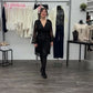 Kleid mit Pailletten schwarz, Gr. 36-48
