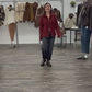 Strickjacke Stehkragen bordeaux, Gr. 34-40