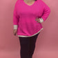 Oversize Pullover Stern Rücken pink, Gr. 40-46