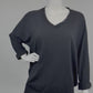 V-Neck Shirt Leo schwarz, Gr. 36-42