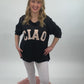 Sweatshirt "Ciao"schwarz, Gr. 36-42