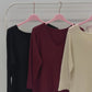 Basic Feinstrickpullover V-Ausschnitt bordeaux, Gr. 36-42