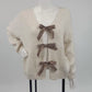 Cardigan Leo-Schleifen beige , Gr. 36-44