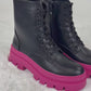 Boot schwarz/pink, Gr. 37-41